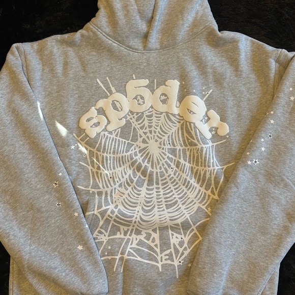 Sp5der OG Web Heather Grey Hoodie